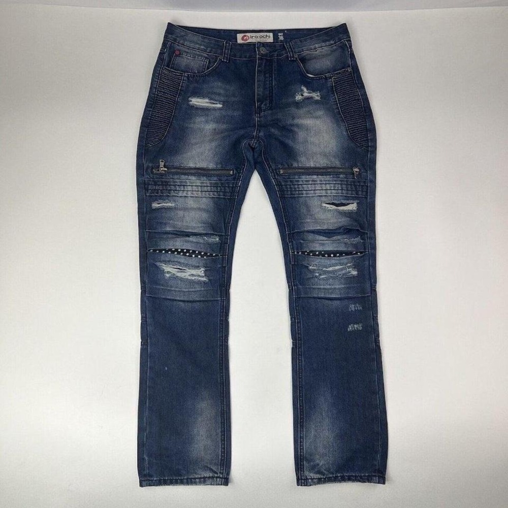 Iro-Ochi Blue Indigo Cotton Blend Limited Edition /300 Jeans‎ Mens Size 36X32